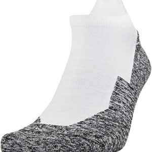 Under Armour Unisex-Adult Run Cushion No Show Tab Socks, Multipairs , White/Pitch Gray (1-Pair) , Medium