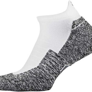 Under Armour Unisex-Adult Run Cushion No Show Tab Socks, Multipairs , White/Pitch Gray (1-Pair) , Medium