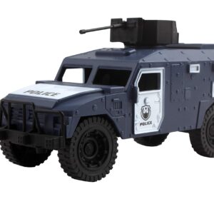 Vokodo Deluxe Police Special Operations Rescue Series Play Set Includes Armed Helicopter Armored Vehicle Ambulance Water Raft Canoe Soldier and Artillery Perfect Kids Pretend Army Action Toys