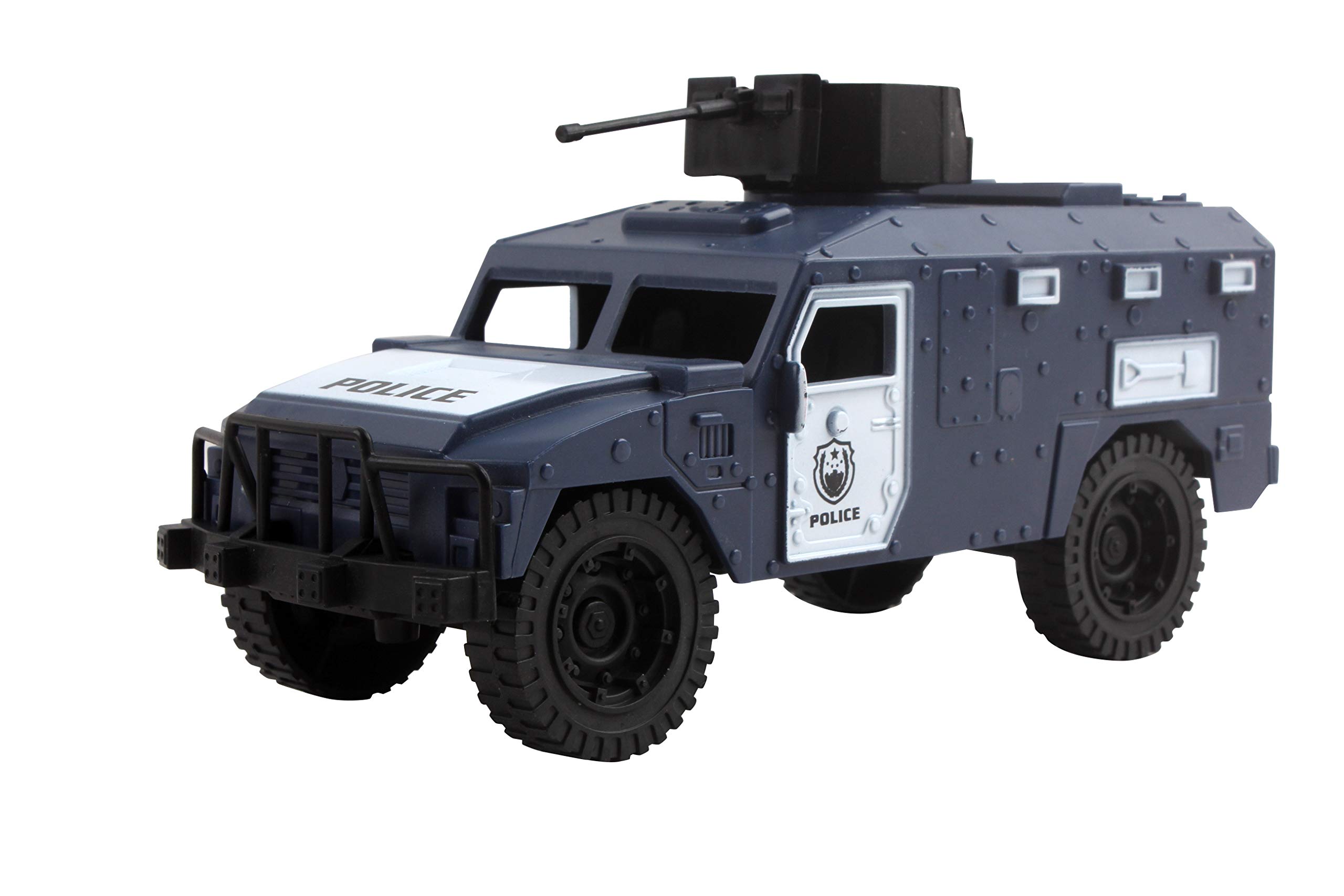 Vokodo Deluxe Police Special Operations Rescue Series Play Set Includes Armed Helicopter Armored Vehicle Ambulance Water Raft Canoe Soldier and Artillery Perfect Kids Pretend Army Action Toys