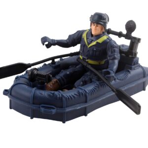 Vokodo Deluxe Police Special Operations Rescue Series Play Set Includes Armed Helicopter Armored Vehicle Ambulance Water Raft Canoe Soldier and Artillery Perfect Kids Pretend Army Action Toys