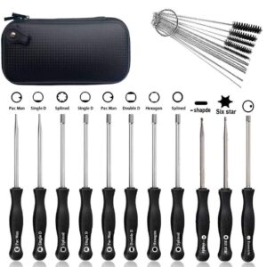 11pcs carburetor adjustment tool + carrying case + cleaning brush for common 2 cycle carburator engine - carburetor adjustment tool set carburetor tune up adjusting tool