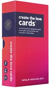 create the love cards: dating and relationship conversation starters. this couples card game improves date night, deepens intimacy and strengthens communication.