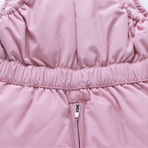 JELEUON Baby Girls Two Piece Winter Warm Hooded Snowsuit Puffer Down Jacket with Snow Ski Bib Pants Outfits