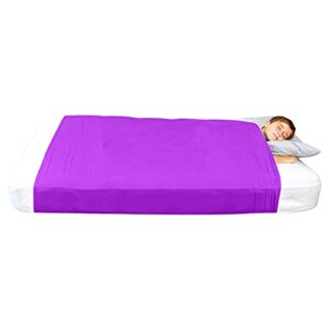 Special Supplies Sensory Bed Sheet for Kids Compression Alternative to Weighted Blankets - Breathable, Stretchy - Cool, Comfortable Sleeping Bedding (Purple, Twin)