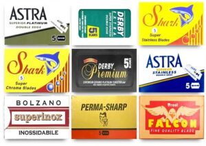 razor blades club astra-derby-shark-permasharp-bolzano-treet 50 quality double edge razor blades sampler (9 different brands)