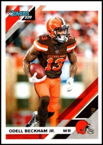 2019 donruss football #180 odell beckham jr. cleveland browns official panini nfl trading card