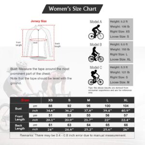 CATENA Women's Cycling Jersey Long Sleeve Shirt Running Top Moisture Wicking Workout Sports T-Shirt Womens Summer Tops Rose