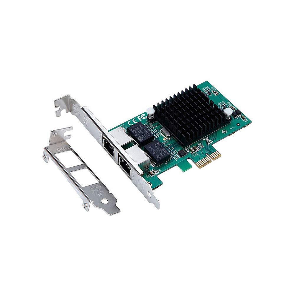 X-MEDIA XM-NA3821 PCI-E 2-Port Dual 10/100/1000Mbps Gigabit Ethernet PCI Express (PCIe x1) Server Network Card/Network Adapter, Intel 82575 Chipset, Windows 10 & Linux Supported