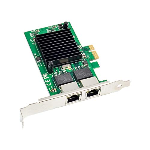 X-MEDIA XM-NA3821 PCI-E 2-Port Dual 10/100/1000Mbps Gigabit Ethernet PCI Express (PCIe x1) Server Network Card/Network Adapter, Intel 82575 Chipset, Windows 10 & Linux Supported