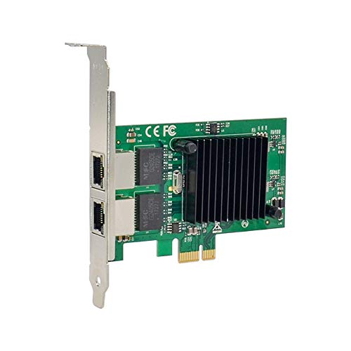 X-MEDIA XM-NA3821 PCI-E 2-Port Dual 10/100/1000Mbps Gigabit Ethernet PCI Express (PCIe x1) Server Network Card/Network Adapter, Intel 82575 Chipset, Windows 10 & Linux Supported