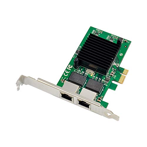 X-MEDIA XM-NA3821 PCI-E 2-Port Dual 10/100/1000Mbps Gigabit Ethernet PCI Express (PCIe x1) Server Network Card/Network Adapter, Intel 82575 Chipset, Windows 10 & Linux Supported