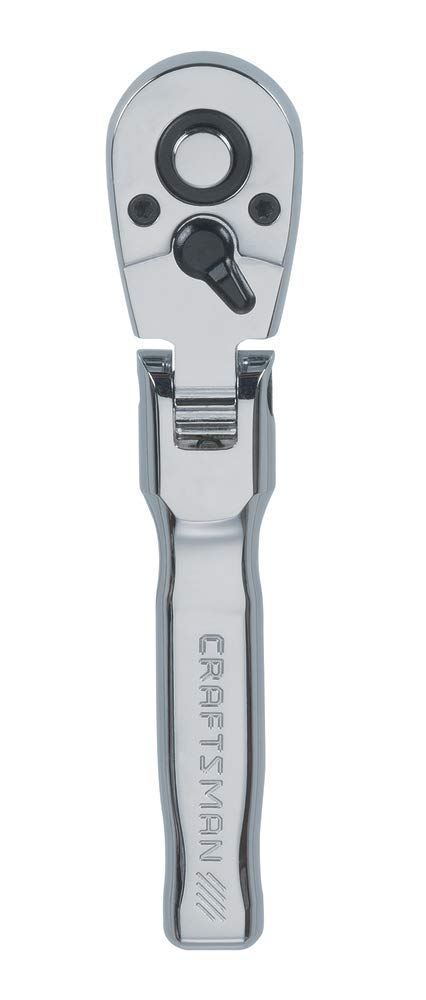 CRAFTSMAN Flex Head Ratchet, Stubby, SAE, 72-Tooth, 3/8-Inch Drive (CMMT99425)