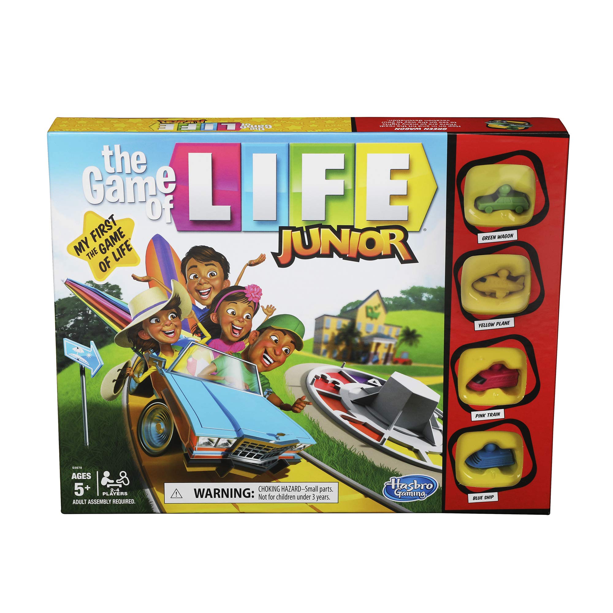 Hasbro Gaming The Game of Life Junior Board Game for Kids Ages 5 and Up,Game for 2-4 Players