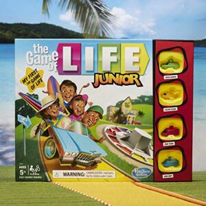 Hasbro Gaming The Game of Life Junior Board Game for Kids Ages 5 and Up,Game for 2-4 Players