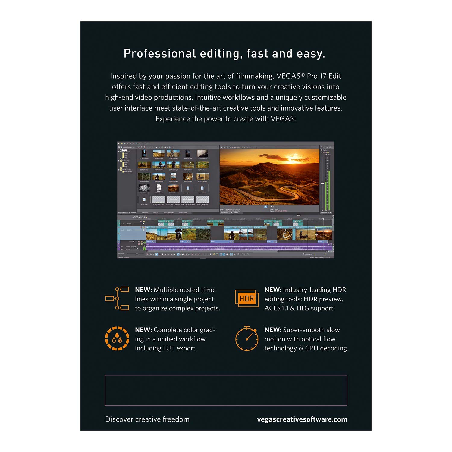 "VEGAS Pro 17 Edit – Professional video and audio editing