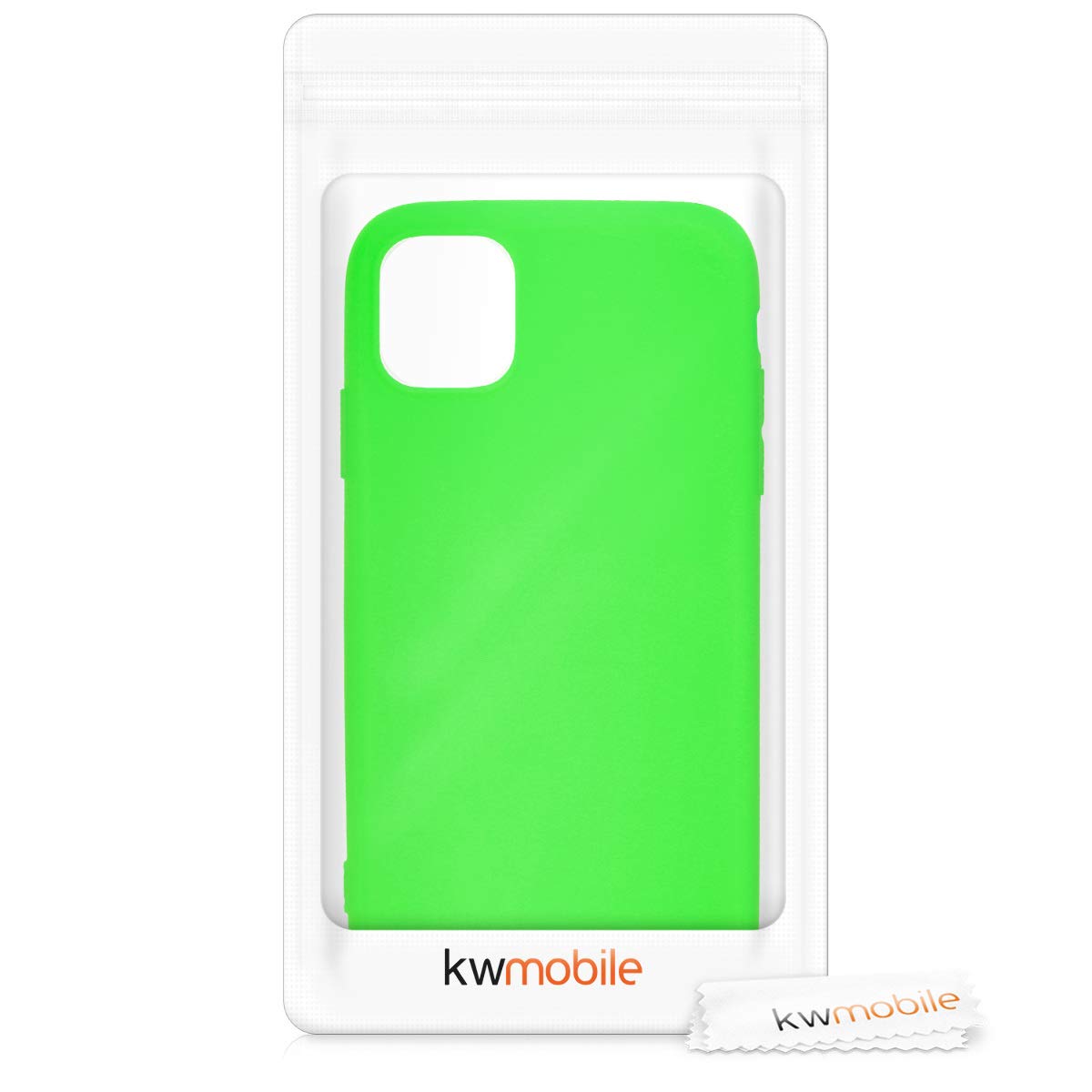 kwmobile Case Compatible with Apple iPhone 11 Case - Soft Slim Protective TPU Silicone Cover - Neon Green