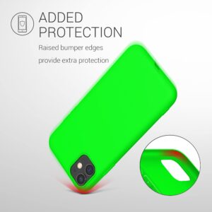 kwmobile Case Compatible with Apple iPhone 11 Case - Soft Slim Protective TPU Silicone Cover - Neon Green