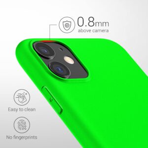 kwmobile Case Compatible with Apple iPhone 11 Case - Soft Slim Protective TPU Silicone Cover - Neon Green