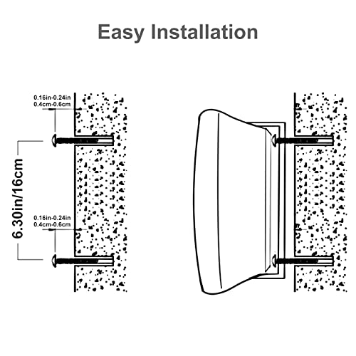 Herdio 5.25 Inches 200 Watts Passive Wired Indoor Outdoor Patio Deck Speakers All Weather Wall Mount System