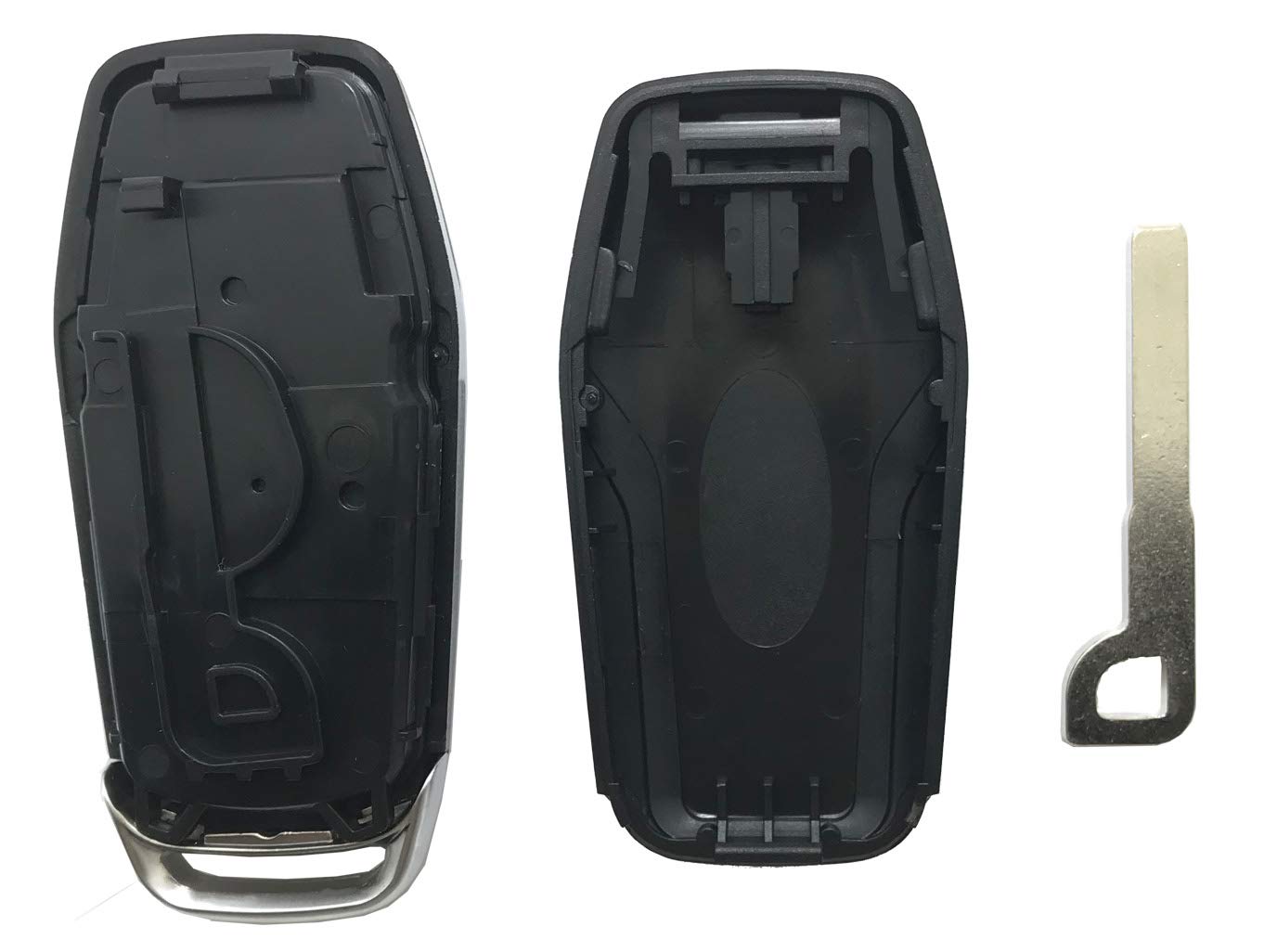 Smart Key Fob Shell Case Fit for Ford Fusion Mustang Explorer Edge 5 Buttons Keyless Entry Remote Key Fob Cover Housing (Black)