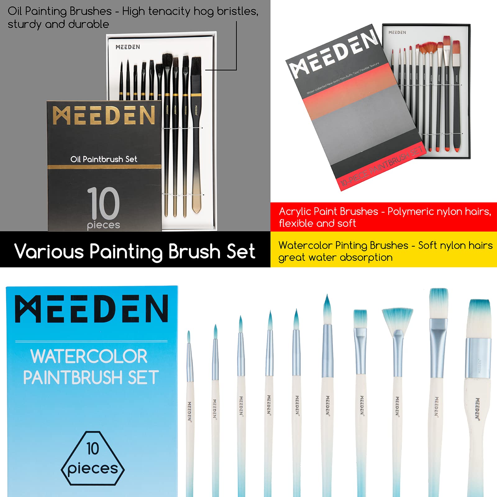 MEEDEN 149PCS Art Supplies with French Easel, All-in-one Painting Set for Artists