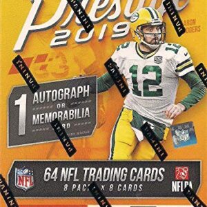 2019 Panini PRESTIGE Football Series Unopened Blaster Box of Packs with One Autograph or EXCLUSIVE Memorabilia and 8 Rookie Cards in EACH Box