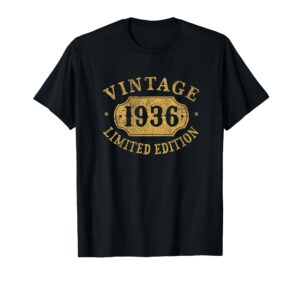88 years old 88th birthday anniversary best limited 1936 t-shirt