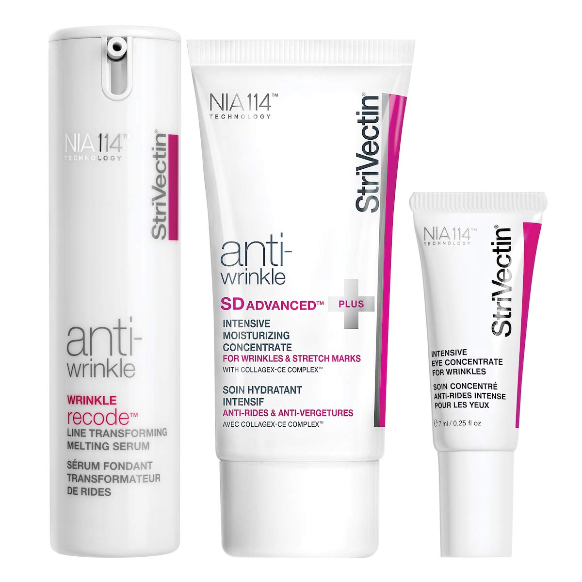 StriVectin Power Starters Anti-Wrinkle Trio for Youthful, Healthy-Looking Skin, Face and Around the Eyes, Full-Size Routine