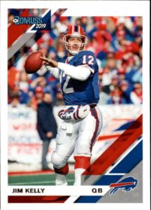 2019 donruss football #40 jim kelly buffalo bills official nfl trading card from panini america