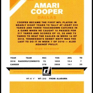 2019 Donruss #77 Amari Cooper NM-MT Dallas Cowboys Officially Licensed NFL Trading Card