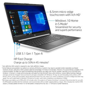 HP 15-Inch HD Touchscreen Laptop, 10th Gen Intel Core i3-1005G1, 4 GB SDRAM, 128 GB Solid-State Drive, Windows 10 Home in S Mode (15-dy1010nr, Natural Silver), 15-15.99 inches