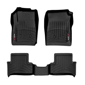 WeatherTech Custom Fit FloorLiners for Colorado, Canyon - 1st & 2nd Row (4412571V-4412572V), Black