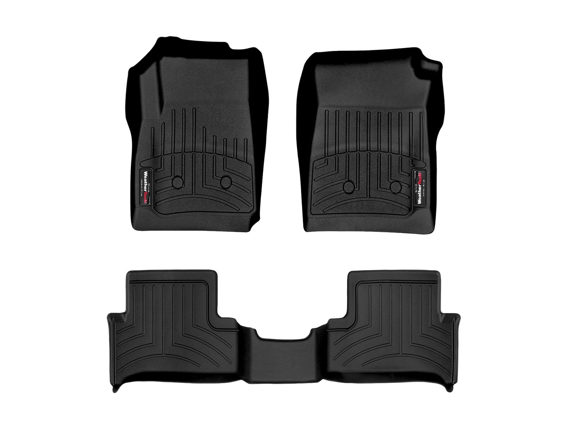 WeatherTech Custom Fit FloorLiners for Colorado, Canyon - 1st & 2nd Row (4412571V-4412572V), Black