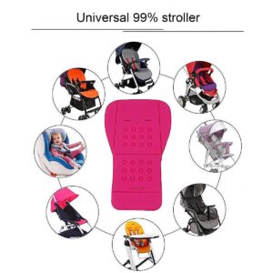 Stroller Cushion, Baby Stroller/Car Seat Liners Pad Cover Foam Cotton Cushion (Rose Red)