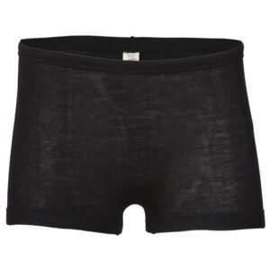 women’s thermal underwear: moisture wicking merino wool silk boy shorts (eu 38-40 / small, black)