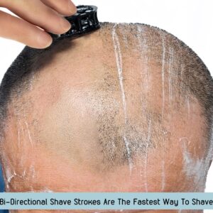 Premium Omnishaver - Black - The Fastest Way to Shave Head, Legs, Arms, Body | Self-Cleans During Use, No Rinsing During Shave, Water Saving Eco-Friendly, Self-Stropping Blades