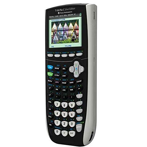 Texas Instruments TI-84 Plus C Silver Edition Graphing Calculator, Black (Renewed)