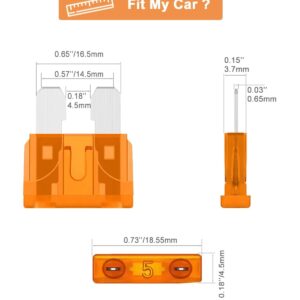 150pcs Car Automotive Rv Standard Fuses - Auto ATO Blade Fuse Assortment Kit (2A 3A 5A 7.5A 10A 15A 20A 25A 30A 35A)