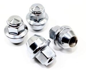 set of 20 veritek 12x1.5mm 3/4 19mm hex 1.46 inch 37mm length chrome oem factory style large acorn seat wheel cover hubcap retaining lug nuts for ford focus fusion escape factory wheels