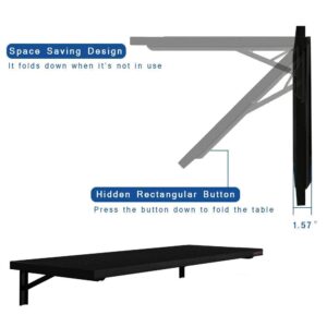 Need Wall Mounted Desk - Heavy Duty Folding Work Table Length 36" Width 20"/Small Space Hanging Desk Perfect Addition to Home/Office/Kitchen & Dining Room AC15CB(9050)