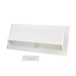 Dumble RV Range Vent Cover Exterior Vent with Locking Damper and Screws, RV Exhaust Vent Cover for RV Stove Vent - White