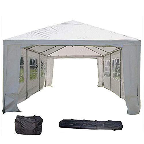 DELTA 12'x30' WDMT PE Party Tent, Wedding Tent, Outdoor Event Canopy, Backyard Garden Shelter Gazebo, Galvanized Steel Frame, Metal Connectors, Carry Bags