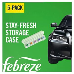 Febreze Car Air Freshener, Set of 5 Clips, Linen & Sky - up to 150 Days