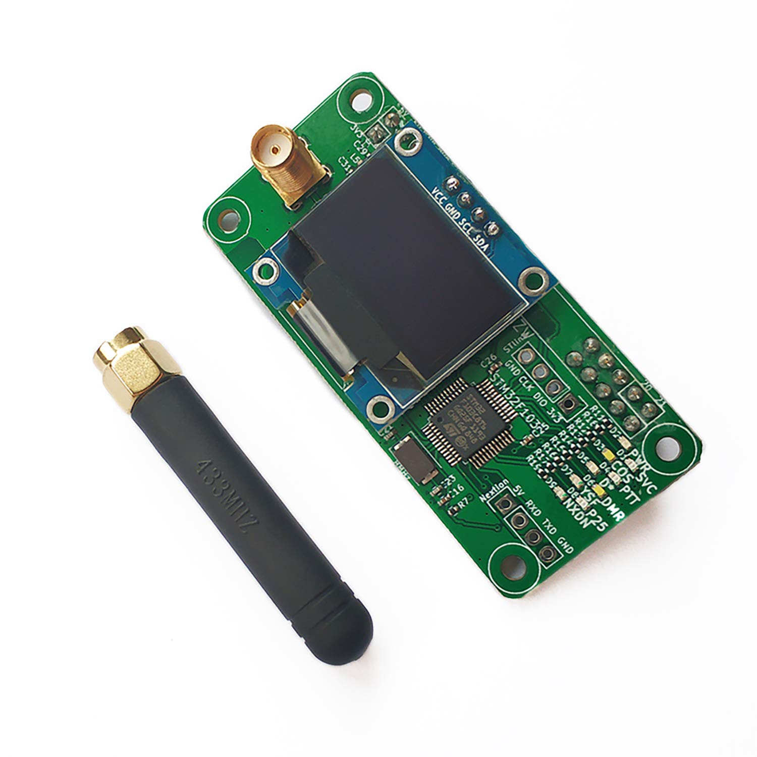 AURSINC MMDVM Hotspot Board (V1.5.2) + Antenna Support UHF VHF Support P25 DMR YSF DSTAR NXDN POCSAG for Raspberry Pi-Zero W, Pi 3 (OLED Board)