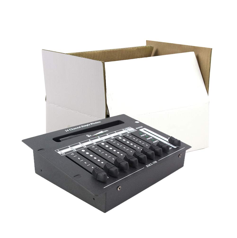 V-Show DMX dj Controller - 24CH Battery& Wireless Controllers for Battery Wirless DMX Uplight