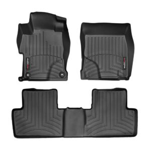 WeatherTech Custom Fit FloorLiners for Honda Civic, Civic Si - 1st & 2nd Row (446311-443732), Black