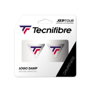 tecnifibre logo damp unisex adults' tennis vibration relief, tricolour, pack of 2