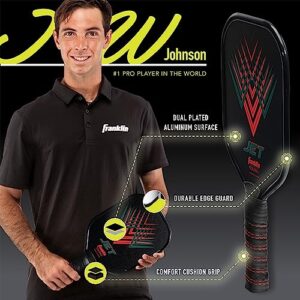 Franklin Sports Pickleball Paddles + Balls Starter Set - 2 Player Pickleball Rackets + Pickleballs - (2) Jet Aluminum Pickleball Paddles + (2) X-40 Pickleballs - USA Pickleball (USAPA) Approved