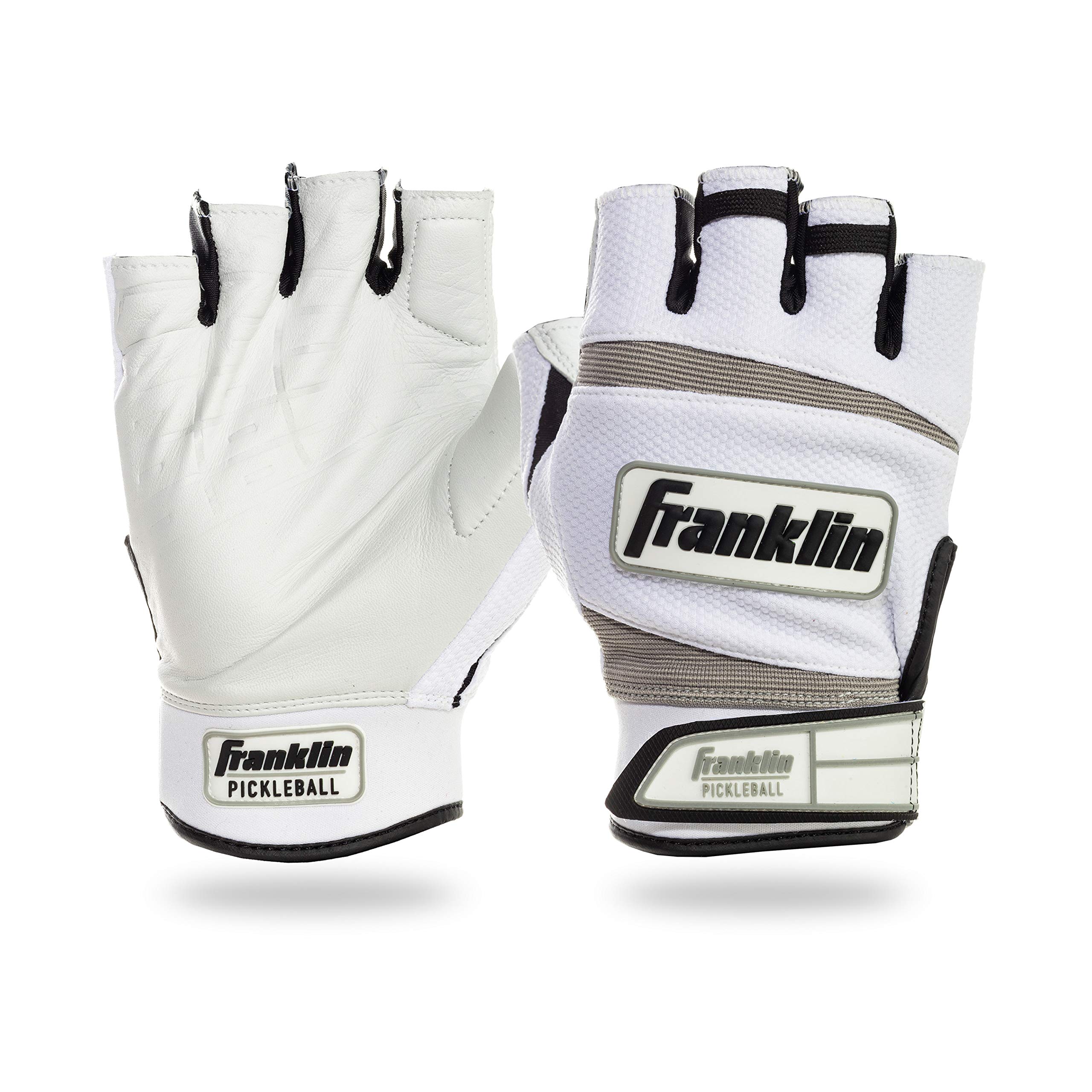 Franklin Sports Pickleball Gloves - Men's + Women's Adult Size Pickleball Gloves - Right Hand Glove for Pickleball + Racquetball - Pickleball Gear + Accessories - Righty - White - Adult Extra Small